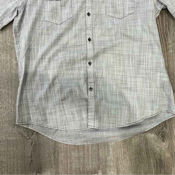 Alfani, men’s casual short sleeve button down in gray - Picture 7 of 7